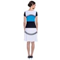 Estonia Country Flag Countries Short Sleeve Front Wrap Dress View2