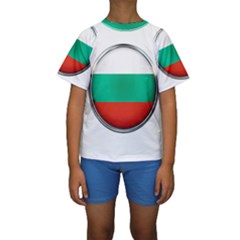 Bulgaria Country Nation Nationality Kids  Short Sleeve Swimwear by Nexatart