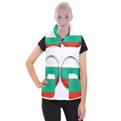 Bulgaria Country Nation Nationality Women s Button Up Puffer Vest by Nexatart