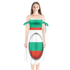 Bulgaria Country Nation Nationality Shoulder Tie Bardot Midi Dress by Nexatart