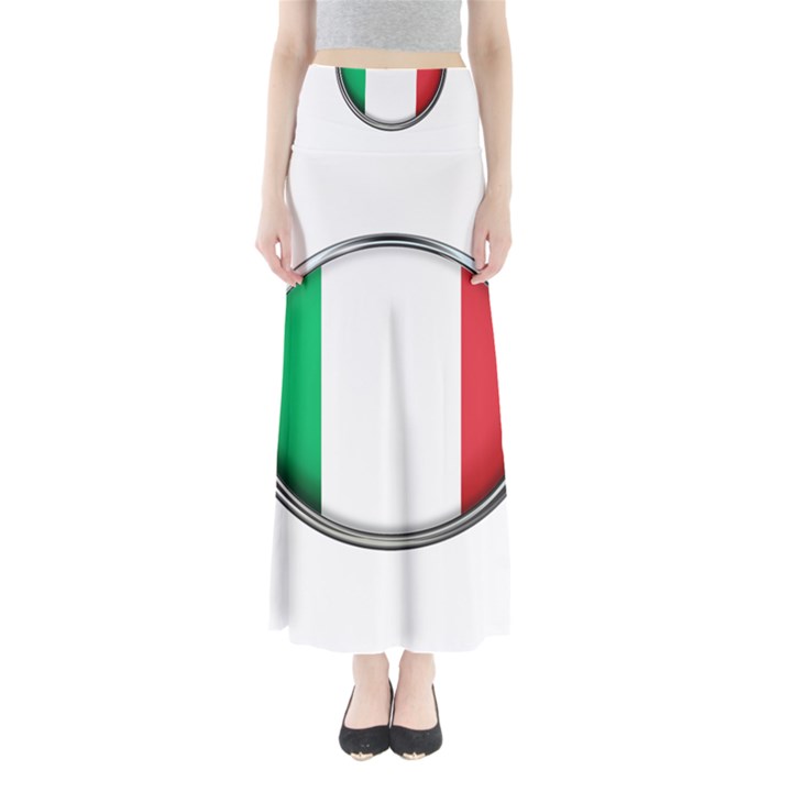 Italy Country Nation Flag Full Length Maxi Skirt