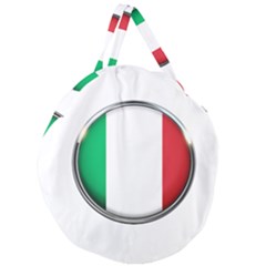 Italy Country Nation Flag Giant Round Zipper Tote by Nexatart