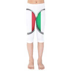 Italy Country Nation Flag Kids  Capri Leggings  by Nexatart