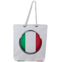 Italy Country Nation Flag Full Print Rope Handle Tote (large)