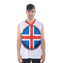 Iceland Flag Europe National Men s Basketball Tank Top by Nexatart