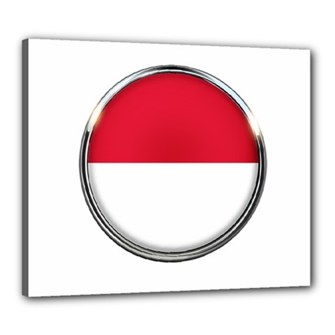 Monaco Or Indonesia Country Nation Nationality Canvas 24  X 20  by Nexatart