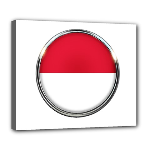 Monaco Or Indonesia Country Nation Nationality Deluxe Canvas 24  X 20   by Nexatart