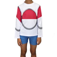 Monaco Or Indonesia Country Nation Nationality Kids  Long Sleeve Swimwear by Nexatart