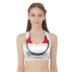 Monaco Or Indonesia Country Nation Nationality Sports Bra With Border by Nexatart