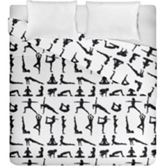 Yoga Pattern Duvet Cover Double Side (king Size) by Valentinaart