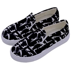 Yoga Pattern Kids  Canvas Slip Ons by Valentinaart