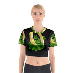  St  Patricks Day  Cotton Crop Top by Valentinaart