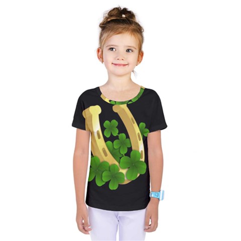  St  Patricks Day  Kids  One Piece Tee by Valentinaart