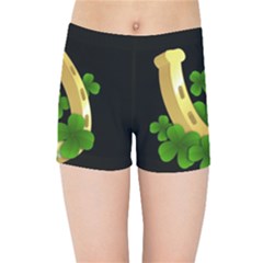  St  Patricks Day  Kids Sports Shorts by Valentinaart