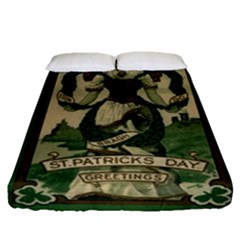  St  Patricks Day  Fitted Sheet (queen Size) by Valentinaart