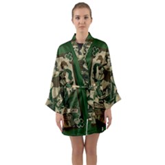  St  Patricks Day  Long Sleeve Kimono Robe by Valentinaart