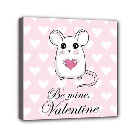 Cute Mouse - Valentines Day Canvas Travel Bag by Valentinaart