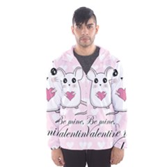 Cute Mouse - Valentines Day Hooded Wind Breaker (men) by Valentinaart