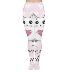 Cute Mouse - Valentines Day Women s Tights by Valentinaart