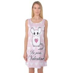 Cute Mouse - Valentines Day Sleeveless Satin Nightdress by Valentinaart