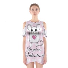 Cute Mouse - Valentines Day Shoulder Cutout One Piece by Valentinaart