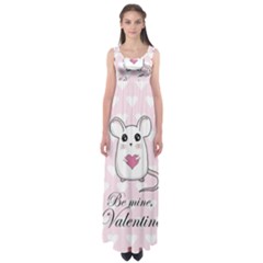 Cute Mouse - Valentines Day Empire Waist Maxi Dress by Valentinaart