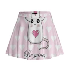 Cute Mouse - Valentines Day Mini Flare Skirt by Valentinaart