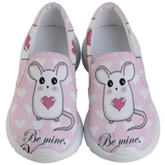 Cute Mouse - Valentines Day Kid s Lightweight Slip Ons by Valentinaart