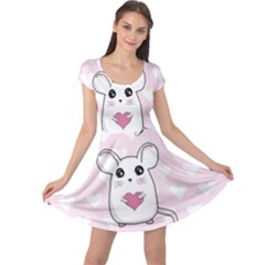 Cute Mouse - Valentines Day Cap Sleeve Dress by Valentinaart