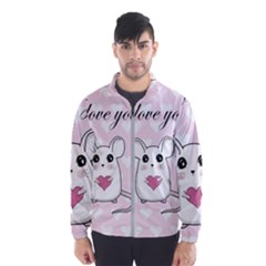 Cute Mouse - Valentines Day Wind Breaker (men) by Valentinaart