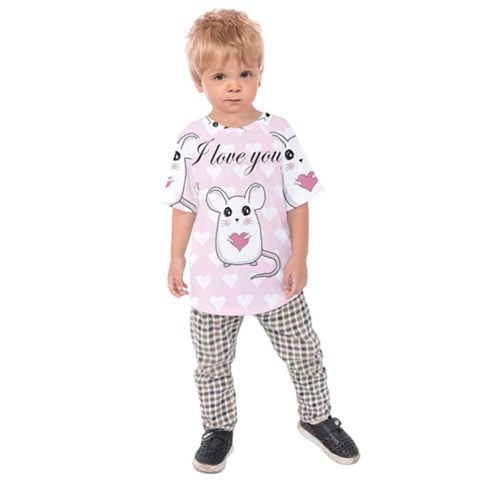 Cute Mouse - Valentines Day Kids Raglan Tee by Valentinaart