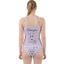 Cute mouse - Valentines day Cut Out Top Tankini Set View2