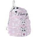 Cute mouse - Valentines day Foldable Lightweight Backpack View3