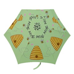 Bee Mine Valentines Day Mini Folding Umbrellas by Valentinaart