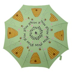 Bee Mine Valentines Day Hook Handle Umbrellas (large) by Valentinaart