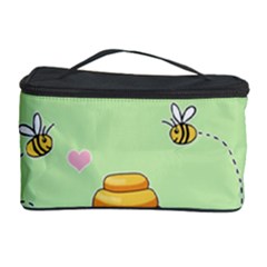 Bee Mine Valentines Day Cosmetic Storage Case by Valentinaart