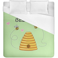 Bee Mine Valentines Day Duvet Cover (king Size) by Valentinaart