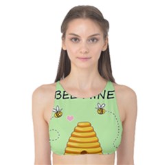 Bee Mine Valentines Day Tank Bikini Top by Valentinaart