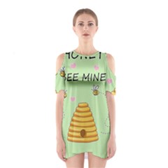 Bee Mine Valentines Day Shoulder Cutout One Piece by Valentinaart