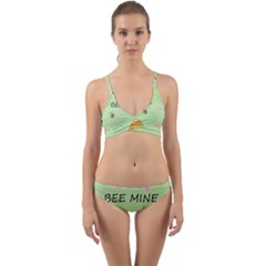 Bee Mine Valentines Day Wrap Around Bikini Set by Valentinaart