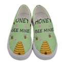 Bee mine Valentines day Women s Canvas Slip Ons View1