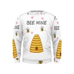 Bee Mine Valentines Day Kids  Sweatshirt by Valentinaart