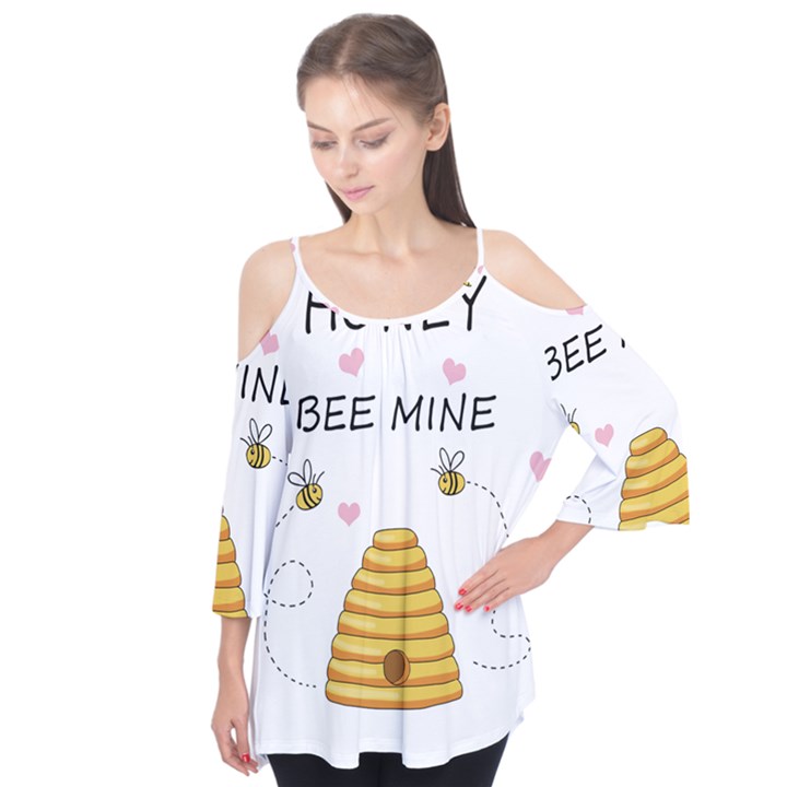 Bee mine Valentines day Flutter Tees