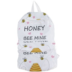 Bee Mine Valentines Day Foldable Lightweight Backpack by Valentinaart