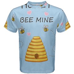 Bee Mine Valentines Day Men s Cotton Tee by Valentinaart