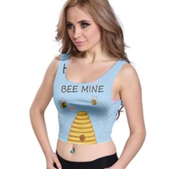 Bee Mine Valentines Day Crop Top by Valentinaart