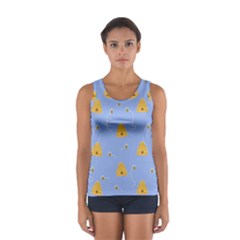 Bee Pattern Sport Tank Top  by Valentinaart