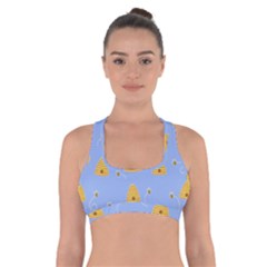 Bee Pattern Cross Back Sports Bra by Valentinaart