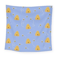 Bee Pattern Square Tapestry (large) by Valentinaart