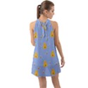 Bee pattern Halter Tie Back Chiffon Dress View2